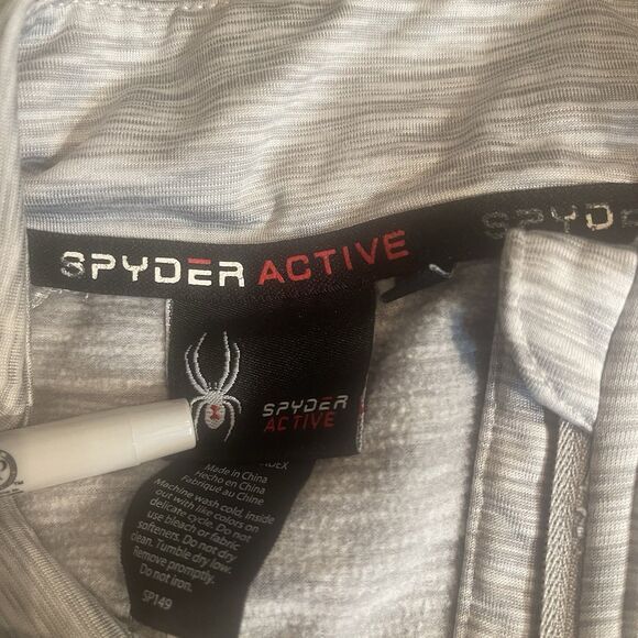 Spyder Active Quarter Zip Pullover Women’s Size Large Gray Stretch Athleisure - Picture 8 of 15